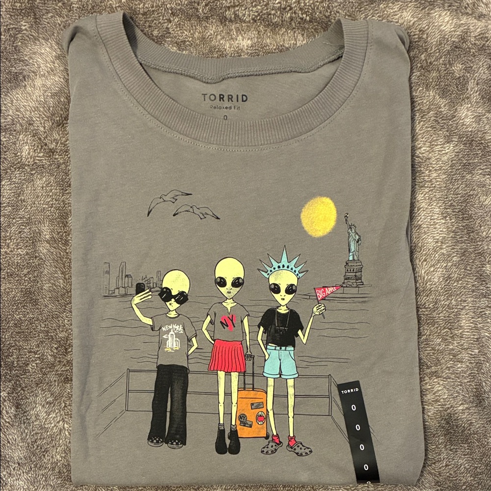 Torrid Alien Graphic Kids Tee - Gray